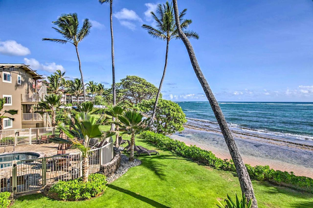 Waipouli Beachfront Condo With Balcony And Ocean Views Kapa'a Ngoại thất bức ảnh